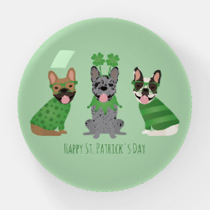Happy St Patricks Day French Bulldogs Paperweight