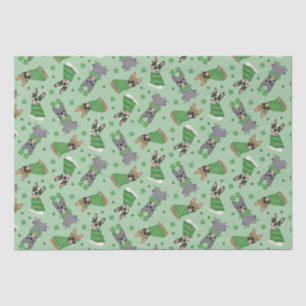 Happy St Patricks Day French Bulldogs Tissue Paper
