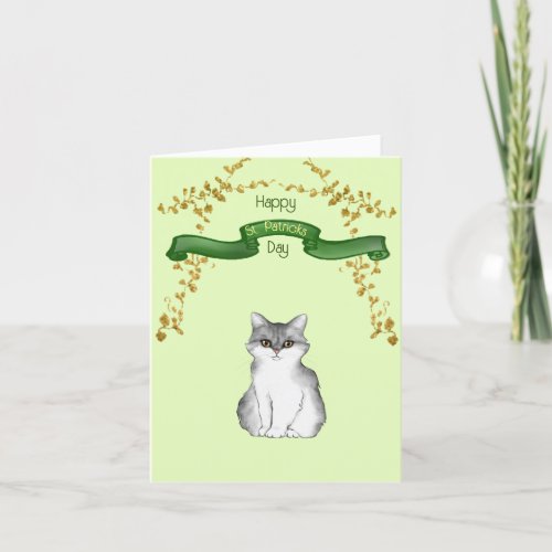 Happy St Patricks Day from the Cat Greeting Card