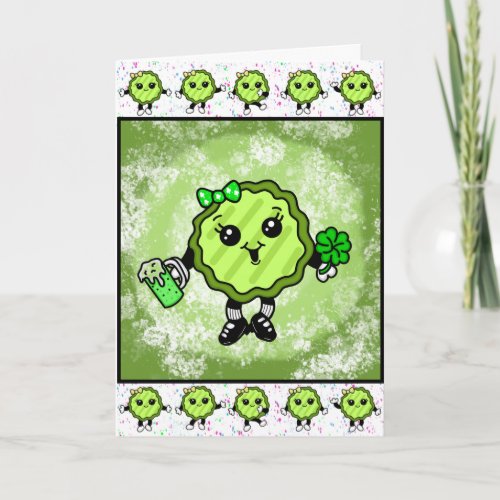 Happy St Patricks Day  Funny Holiday Pickle    Card