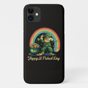 Happy St Patricks Day Funny Leprechaun iPhone 11 Case