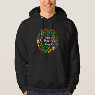 Happy St  Patrick's Day Funny Saint Patrick Irish  Hoodie