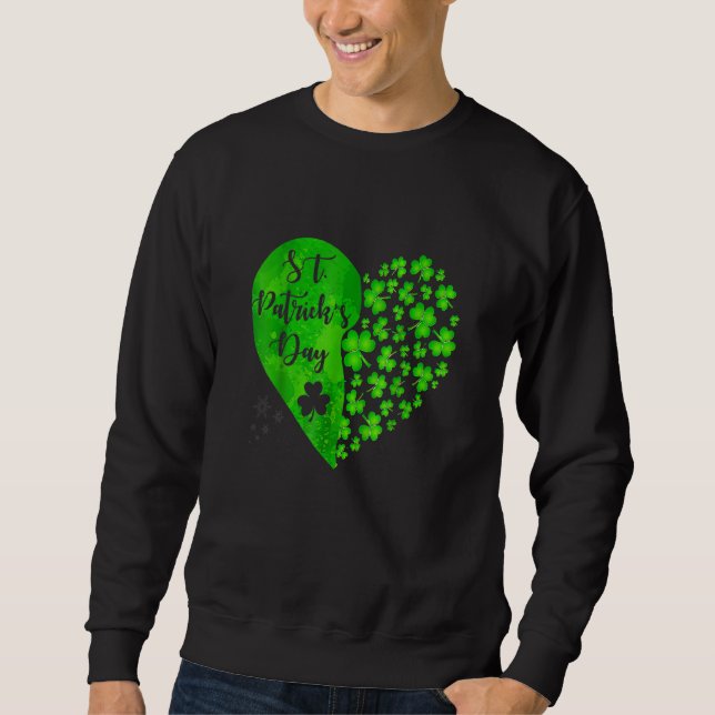 Happy St  Patrick's Day Funny Saint Patrick Irish  Sweatshirt (Front)