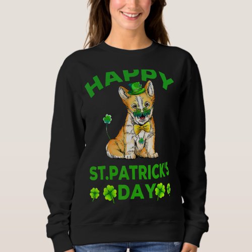 Happy St Patricks Day Funy Saint Patricks Corgi D Sweatshirt