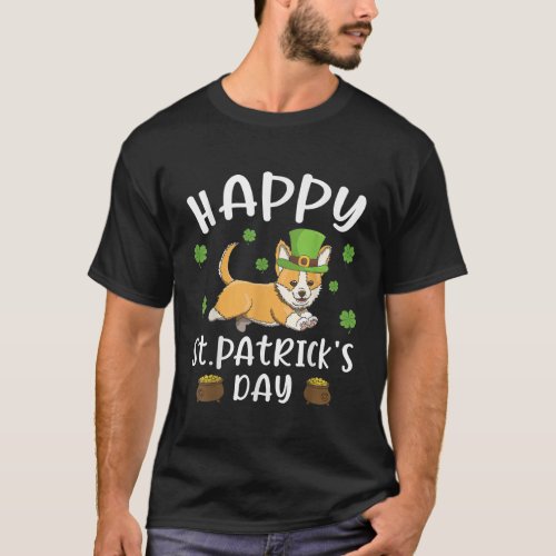 Happy St Patricks Day Funy Saint Patricks Corgi Do T_Shirt