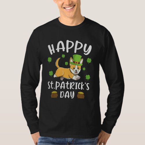 Happy St Patricks Day Funy Saint Patricks Corgi  T_Shirt