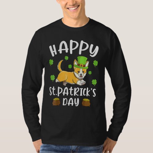 Happy St Patricks Day Funy Saint Patricks Corgi  T_Shirt