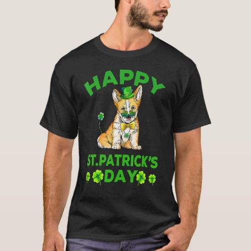 Happy St  Patrick's Day Funy Saint Patricks Corgi  T-Shirt
