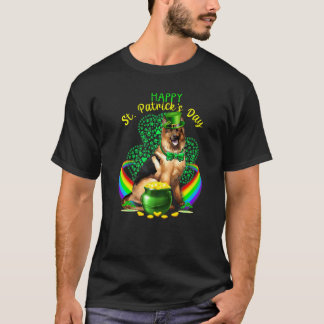 Happy St Patricks Day German Shepherd Leprechaun S T-Shirt