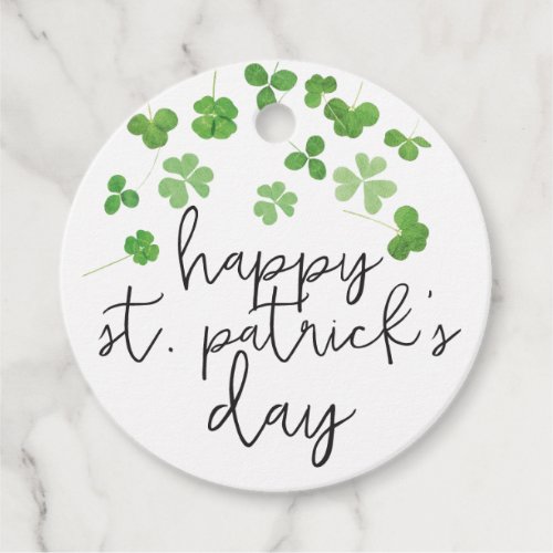 Happy St Patricks Day Gift Tag Clovers