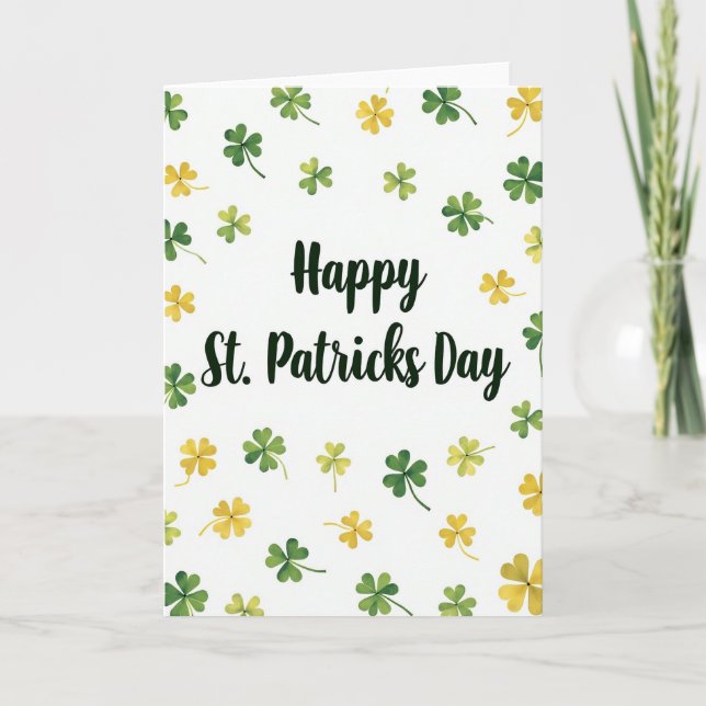 Happy St Patricks Day Glitter Card (Front)