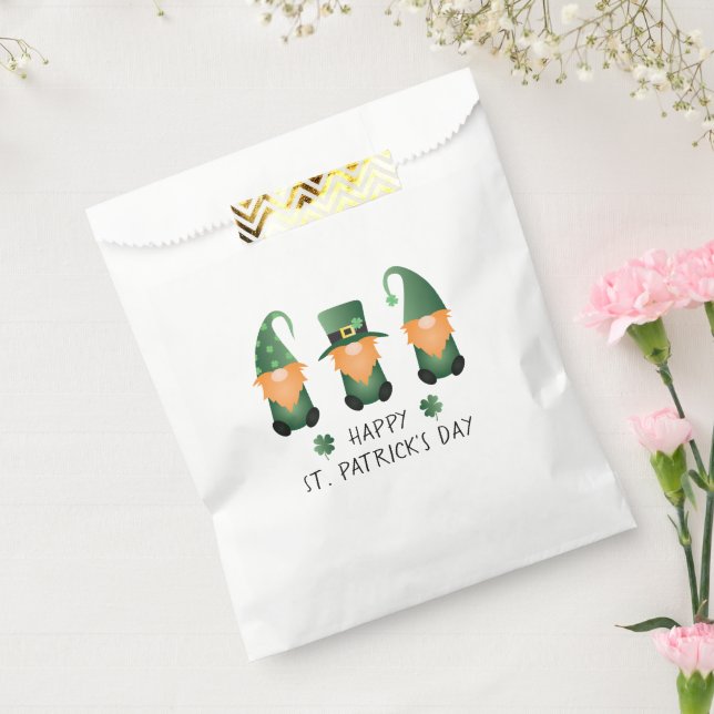 Happy St Patricks Day Gnomes Green Orange Favor Bag (Sealed)
