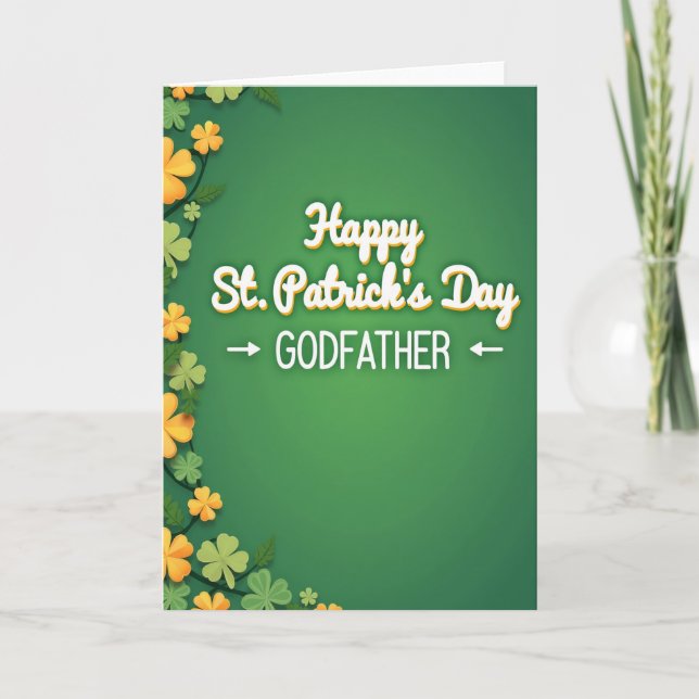 Happy St Patricks Day Godfather Card (Front)