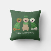 Happy St Patricks Day Golden Retriever Dogs