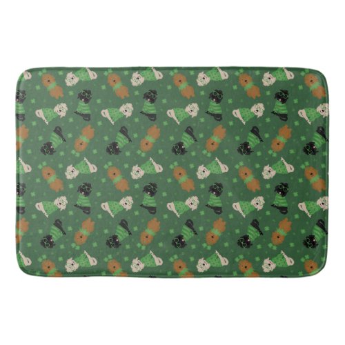 Happy St Patricks Day Goldendoodle Dogs Bath Mat