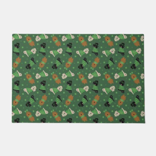 Happy St Patricks Day Goldendoodle Dogs Doormat