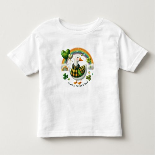 Happy St Patricks Day Goose Toddler T_shirt