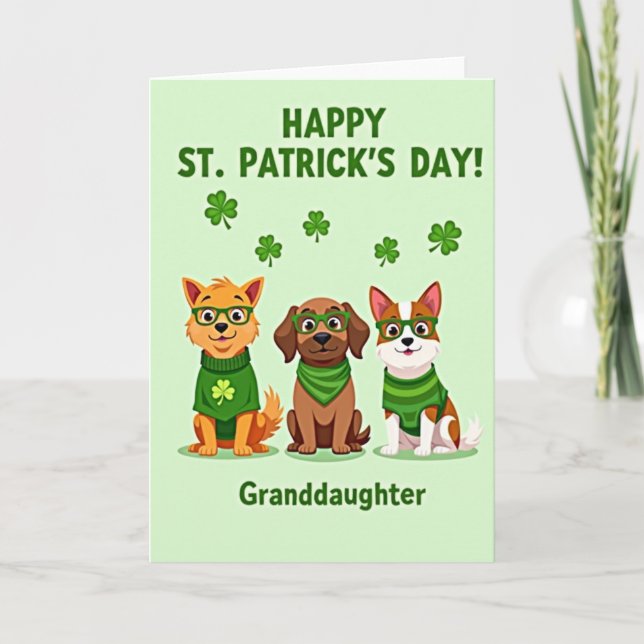 Happy St Patricks Day Granddaughter Card (Front)