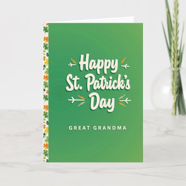 Happy St Patricks Day Grandma Card (Front)