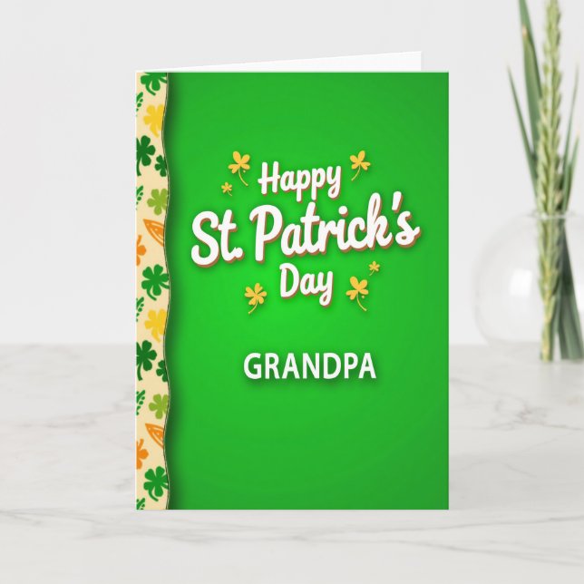 Happy St Patricks Day Grandpa Card (Front)