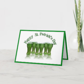 Happy St Patrick's Day Green Beer Card