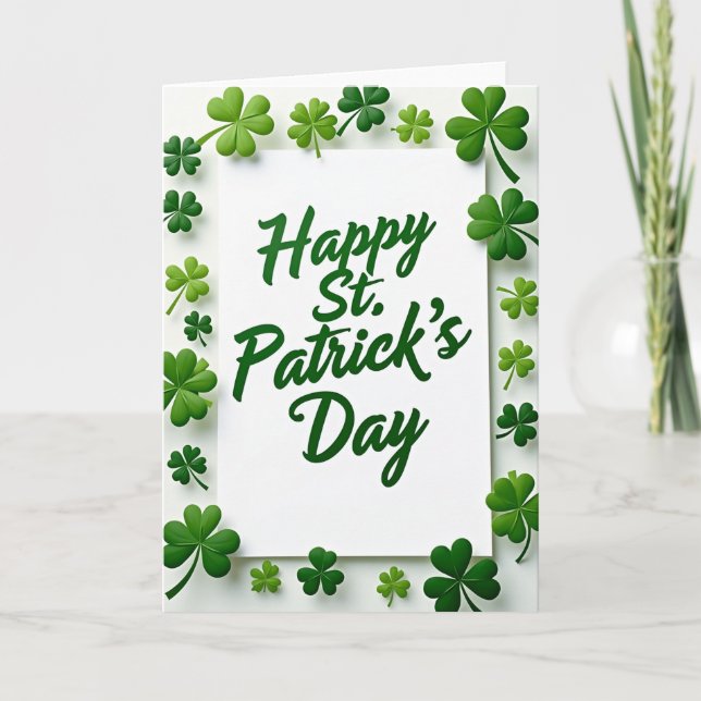 Happy St Patricks Day Green Card (Front)