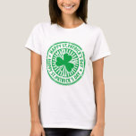 Happy St Patrick&#39;s Day Green Clover Irish Cute T-shirt at Zazzle