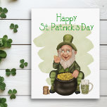 Happy St. Patrick's Day Green Leprechaun  Postcard<br><div class="desc">transfer onto other items. 
Contact me at colorflowcreations@gmail.com or use the chat option at the top of the page if you wish to have this design on another product or need assistance. 

See more of my designs or follow me at www.facebook.com/colorflowcreations,  www.instagram.com/colorflowcreations,  www.twitter.com/colorflowart,  and www.pinterest.com/colorflowcreations.</div>