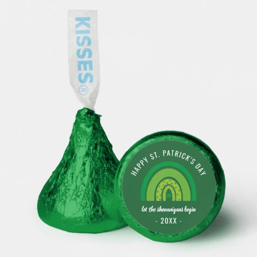 Happy St Patricks Day Green Rainbow Irish Shamrock Hersheys Kisses