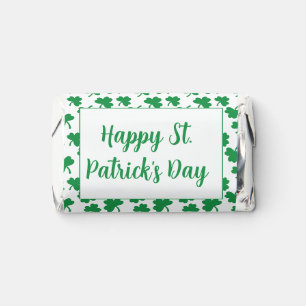 Happy St. Patricks Day green Shamrock pattern Hershey's Miniatures