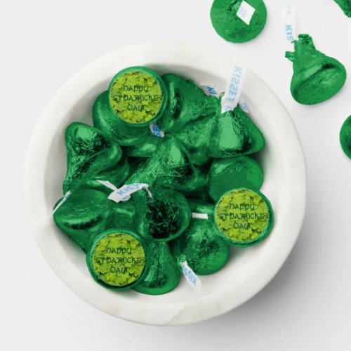 Happy St Patricks Day Green Shamrocks Hersheys Kisses