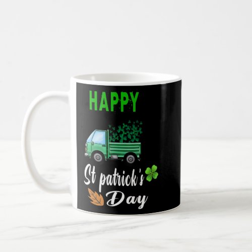 Happy St Patricks Day Green Truck Buffalo Plaid S Coffee Mug