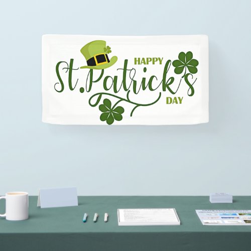Happy St Patricks Day greeting Banner