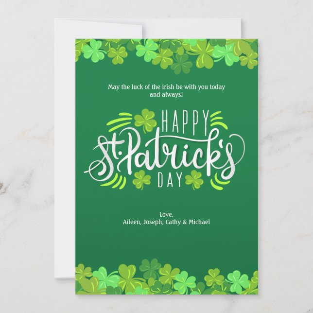 Happy St. Patrick's Day Greeting Card (Front)
