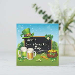 Happy St. Patrick's Day hat invitation