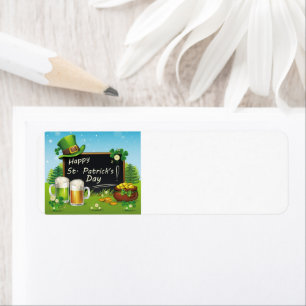 Happy St. Patrick's Day hat return address label
