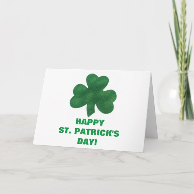 HAPPY ST. PATRICK'S DAY HOLIDAY CARD (Front)