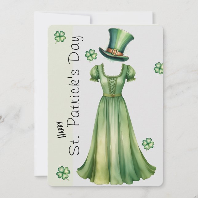 Happy St. Patrick's Day Holiday Card (Front)