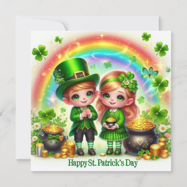 Happy St Patrick's Day Holiday Card (Front)