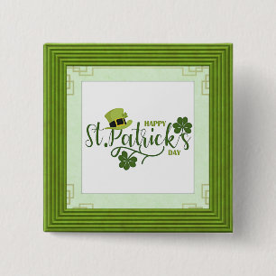 Happy St. Patrick's Day, holiday design, Button