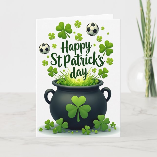 Happy St Patricks Day Illustration Card (Front)