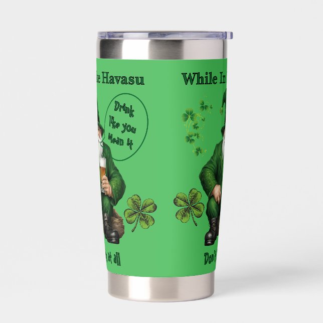 Happy St. Patrick's Day  Insulated Tumbler (Left)