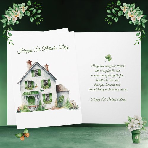 Happy St Patricks Day Irish Blessing  Card