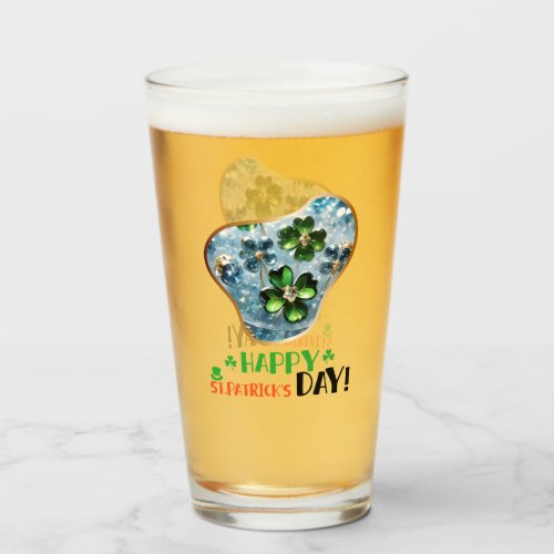 Happy StPatricks Day _ Irish Blessings Glass