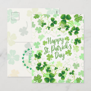 Happy St. Patrick's Day Irish Blessings Holiday Postcard