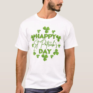 Happy st patricks day Irish Colorful Shamrock T-Shirt