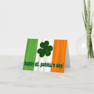 Happy St. Patrick's Day, Irish Flag Color Ireland Card