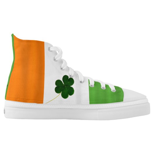 Happy St. Patrick's Day Irish Flag Shamrock Paddy High-Top Sneakers (Left Shoe Inside)