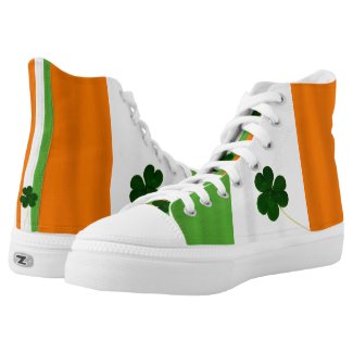Happy St. Patrick's Day Irish Flag Shamrock Paddy High-Top Sneakers