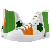 Happy St. Patrick's Day Irish Flag Shamrock Paddy High-Top Sneakers (Pair)